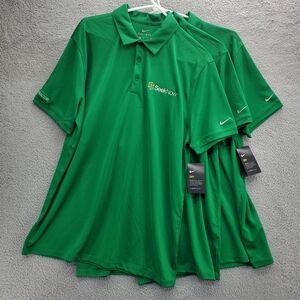 Nike Dri-FIT Players Modern Fit Polo Shirt Mens Size Large Pine Green Lot Of 3